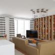 Динамичный дизайн интерьера квартиры для одинокого молодого человека