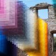 Руины на греческом острове дополнили пиксельной инсталляцией