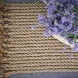 Очаровательный придверный коврик из скучной верёвки своими руками