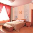 Спальня симметрично оформлена двумя декоративными вставками рисунка «Витраж»