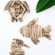 Настенное искусство из собранных на берегу моря палочек и коряг