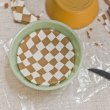 Декоративная тарелка с шахматным узором из полимерной глины своими руками