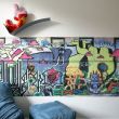 Граффити рисунки на стене в современном интерьере вашего дома.