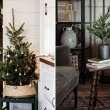 Как стильно украсить интерьер маленькой новогодней ёлкой, если нет места для большой?