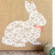 Кружевной пасхальный кролик на холсте: милое панно к Пасхе