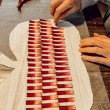 Необычная декоративная подушка в осеннем стиле с тыквой из атласной ленты