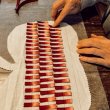 Необычная декоративная подушка в осеннем стиле с тыквой из атласной ленты
