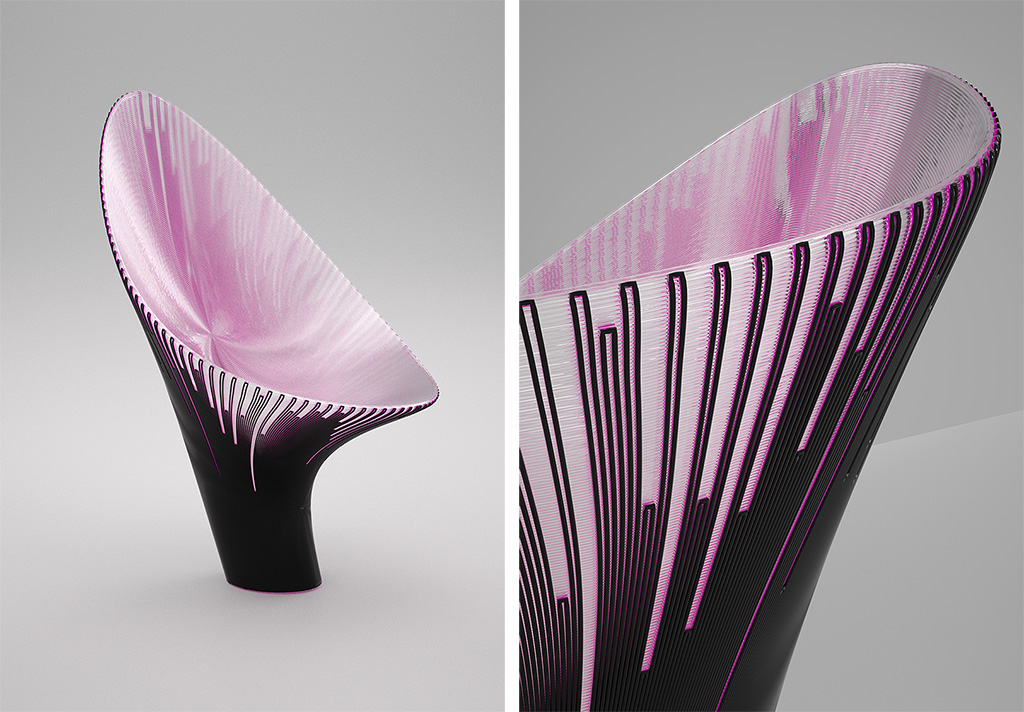Кресло по дизайну бюро Захи Хадид распечатали на 3D-принтере