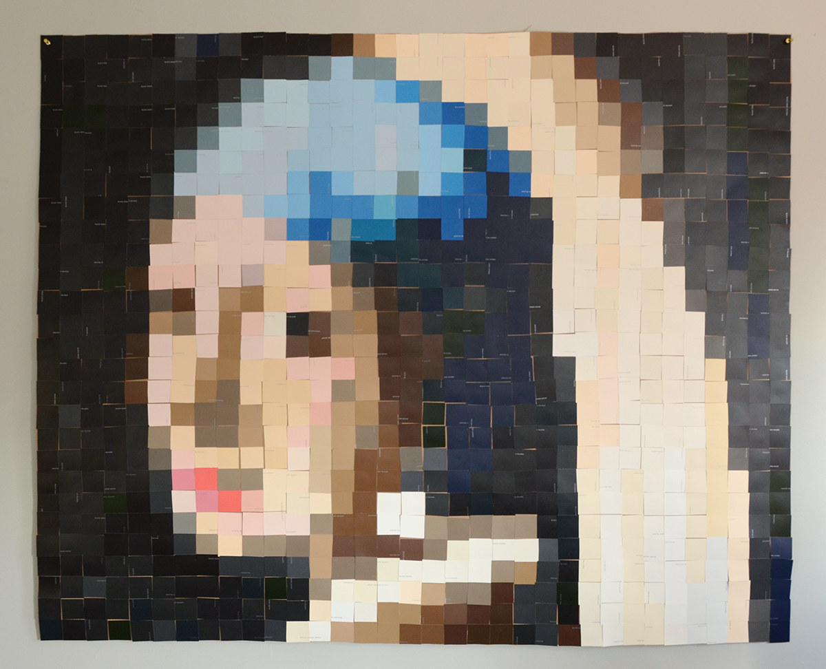 «Девушка с жемчужной серёжкой» в ультрасовременном пиксельном стиле своими руками