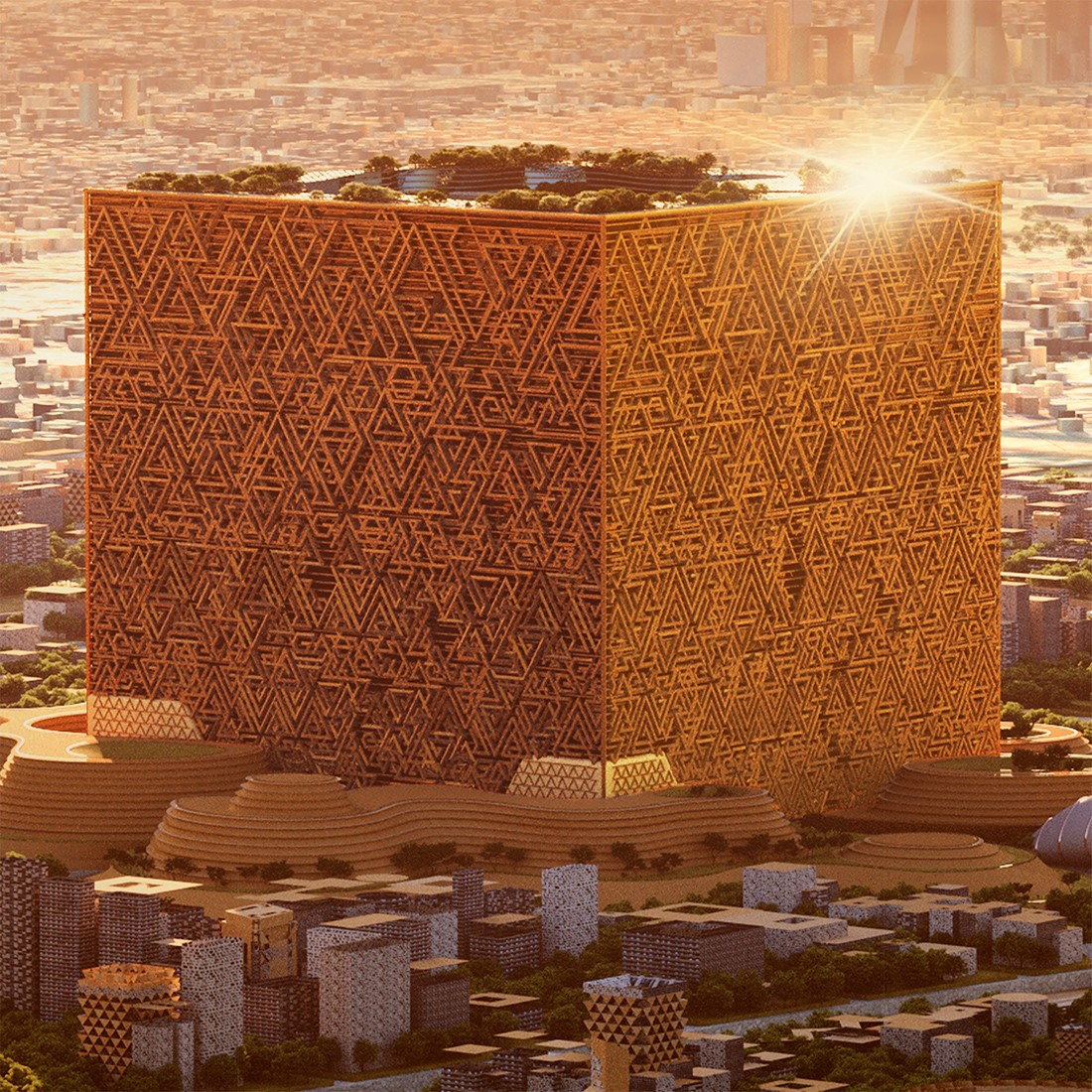 Саудовская Аравия представила небоскрёб в форме куба в Эр-Рияде⁠⁠