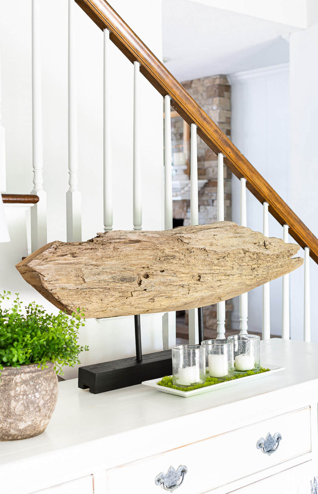 Великолепная дизайнерская скульптура из коряги driftwood своими руками